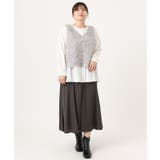 【大きいサイズ】フェザーベスト＋ブラウスセット | eur3 | 詳細画像24 