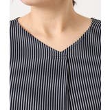 【大きいサイズ/11号サイズあり】Vネックストライプブラウス | eur3 | 詳細画像6 