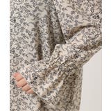 【大きいサイズ】ラッフルネック小花プリントブラウス | eur3 | 詳細画像10 