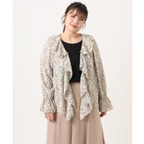 【大きいサイズ】ラッフルネック小花プリントブラウス | eur3 | 詳細画像13 