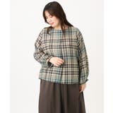 【大きいサイズ/2way】千鳥チェックブラウス | eur3 | 詳細画像14