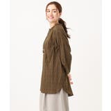 【大きいサイズ】シャーリングチェックブラウス | eur3 | 詳細画像16 