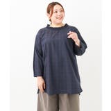 【大きいサイズ】シャーリングチェックブラウス | eur3 | 詳細画像2 