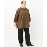 【大きいサイズ】シャーリングチェックブラウス | eur3 | 詳細画像23 