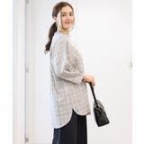 【大きいサイズ】シャーリングチェックブラウス | eur3 | 詳細画像25 