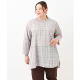 【大きいサイズ】シャーリングチェックブラウス | eur3 | 詳細画像29 