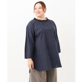 【大きいサイズ】シャーリングチェックブラウス | eur3 | 詳細画像3 