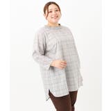 【大きいサイズ】シャーリングチェックブラウス | eur3 | 詳細画像30 