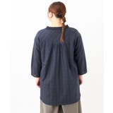 【大きいサイズ】シャーリングチェックブラウス | eur3 | 詳細画像7 