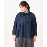 【大きいサイズ】フリルリボンブラウス | eur3 | 詳細画像2