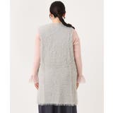 【大きいサイズ】フェザーヤーンロングジレ | eur3 | 詳細画像11 