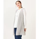 【大きいサイズ】フェザーヤーンロングジレ | eur3 | 詳細画像2 