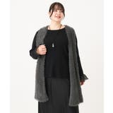 【大きいサイズ】フェザーヤーンロングジレ | eur3 | 詳細画像25 