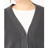 【大きいサイズ】フロントジップカーディガン | eur3 | 詳細画像14 