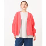 ライトピンク(01) | 【大きいサイズ】フロントジップカーディガン | eur3