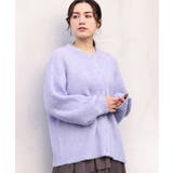 ラベンダー(60) | 【大きいサイズ】2WAYふわふわカーディガン | eur3