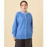 ブルー(55) | 【大きいサイズ/a.v.v×eur3】2WAYカーディガン | eur3