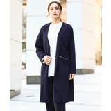 【大きいサイズ】カットジョーゼットロングアウター | eur3 | 詳細画像2 