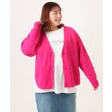 【大きいサイズ/洗える】カーブヘムボクシーカーディガン | eur3 | 詳細画像4 