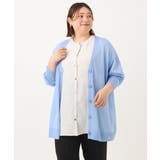 【大きいサイズ/接触冷感】洗えるVネックカーディガン | eur3 | 詳細画像4 