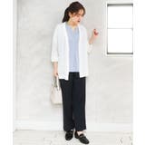 【大きいサイズ/接触冷感】Vネックシア―カーディガン | eur3 | 詳細画像15