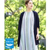 ネイビー(57) | 【大きいサイズ/接触冷感】ハーフスリーブカーディガン | eur3