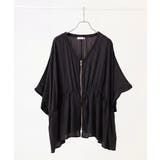ブラック | 【大きいサイズ/LAVEANGE×eur3】フロントファスナーシア―ブルゾン | eur3