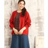 レッド(05) | 【大きいサイズ】ジップカーディガン | eur3