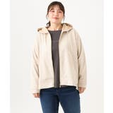 【大きいサイズ】スエードタッチバックペプラムパーカー | eur3 | 詳細画像3