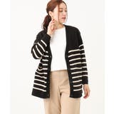 アイボリー(80) | 【大きいサイズ】Vネックドロップショルダーカーディガン | eur3