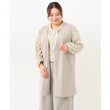 【大きいサイズ】カットジョーゼットVネックジレ | eur3 | 詳細画像6 