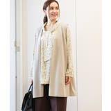 グレージュ(89) | 【大きいサイズ】カットジョーゼットVネックジレ | eur3