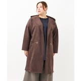 【大きいサイズ】スウェードポンチフーディーロングアウター | eur3 | 詳細画像2 