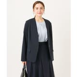 【大きいサイズ/11号サイズあり】Wクロスノーカラージャケット | eur3 | 詳細画像2 