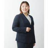 【大きいサイズ/11号サイズあり】Wクロスストレッチノーカラージャケット | eur3 | 詳細画像2