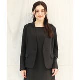 【大きいサイズ/11号サイズあり】Wクロスストレッチノーカラージャケット | eur3 | 詳細画像22