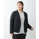 【大きいサイズ/11号サイズあり】Wクロスストレッチノーカラージャケット | eur3 | 詳細画像27