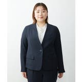 【大きいサイズ/11号サイズあり】Wクロスストレッチノーカラージャケット | eur3 | 詳細画像3