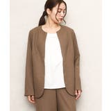 モカ(84) | 【大きいサイズ/11号サイズあり】ソフィーツイルジャケット | eur3