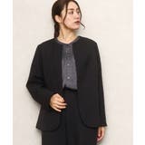 ブラック(94) | 【大きいサイズ/11号サイズあり】ソフィーツイルジャケット | eur3