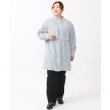 【大きいサイズ/soso×eur3】ケープ風ストライプシャツ | eur3 | 詳細画像13 