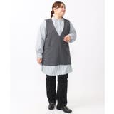 【大きいサイズ/soso×eur3】ケープ風ストライプシャツ | eur3 | 詳細画像14 