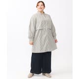 【大きいサイズ/soso×eur3】ケープ風ストライプシャツ | eur3 | 詳細画像19 