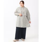【大きいサイズ/soso×eur3】ケープ風ストライプシャツ | eur3 | 詳細画像20 