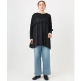 【WEB先行販売】【大きいサイズ】サテンドッキングチュニック | eur3 | 詳細画像12 