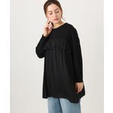 ブラック(94) | 【WEB先行販売】【大きいサイズ】サテンドッキングチュニック | eur3