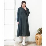 【大きいサイズ/LAVEANGE×eur3】タックジャージーワンピース | eur3 | 詳細画像2 