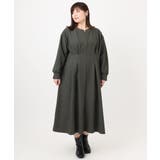 【大きいサイズ/LAVEANGE×eur3】タックジャージーワンピース | eur3 | 詳細画像6 