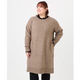 【大きいサイズ LAVEANGE×eur3】アンゴラタッチニットチュニックワンピ… | eur3 | 詳細画像19 