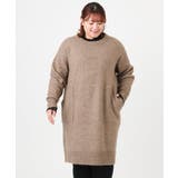 【大きいサイズ LAVEANGE×eur3】アンゴラタッチニットチュニックワンピ… | eur3 | 詳細画像20 